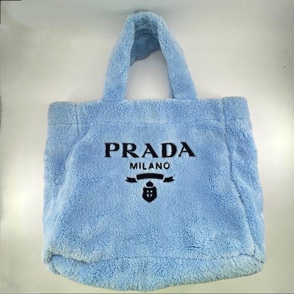 ✈️Sold!Prada Baby Blue Towel Tote Bag - Picture 4 of 13